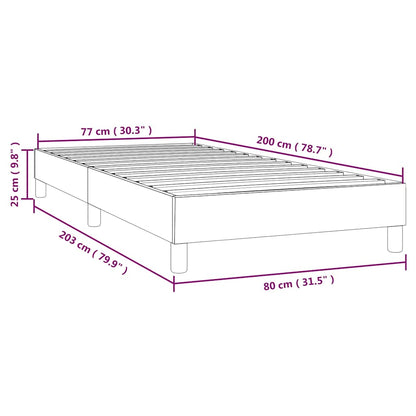 Struttura Letto a Rete a Molle Bianco 80x200 cm in Similpelle
