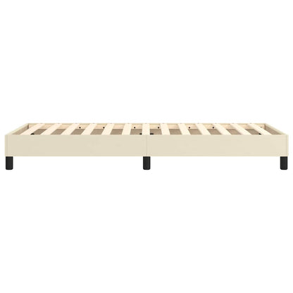 Struttura Letto a Rete a Molle Crema 80x200 cm in Similpelle