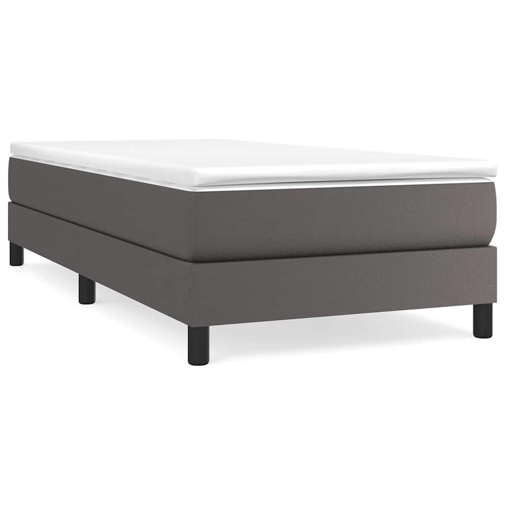 Struttura Letto a Rete a Molle Grigio 80x200 cm in Similpelle