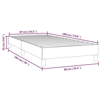 Struttura Letto a Rete a Molle Bianco 90x190 cm in Similpelle