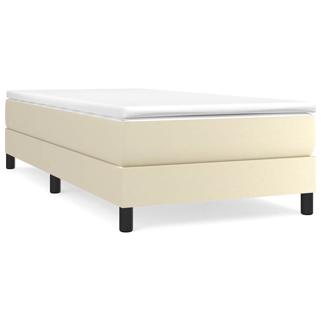 Struttura Letto a Rete a Molle Crema 90x190 cm in Similpelle