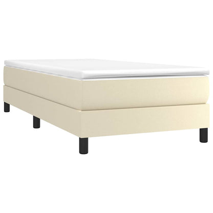 Struttura Letto a Rete a Molle Crema 90x190 cm in Similpelle