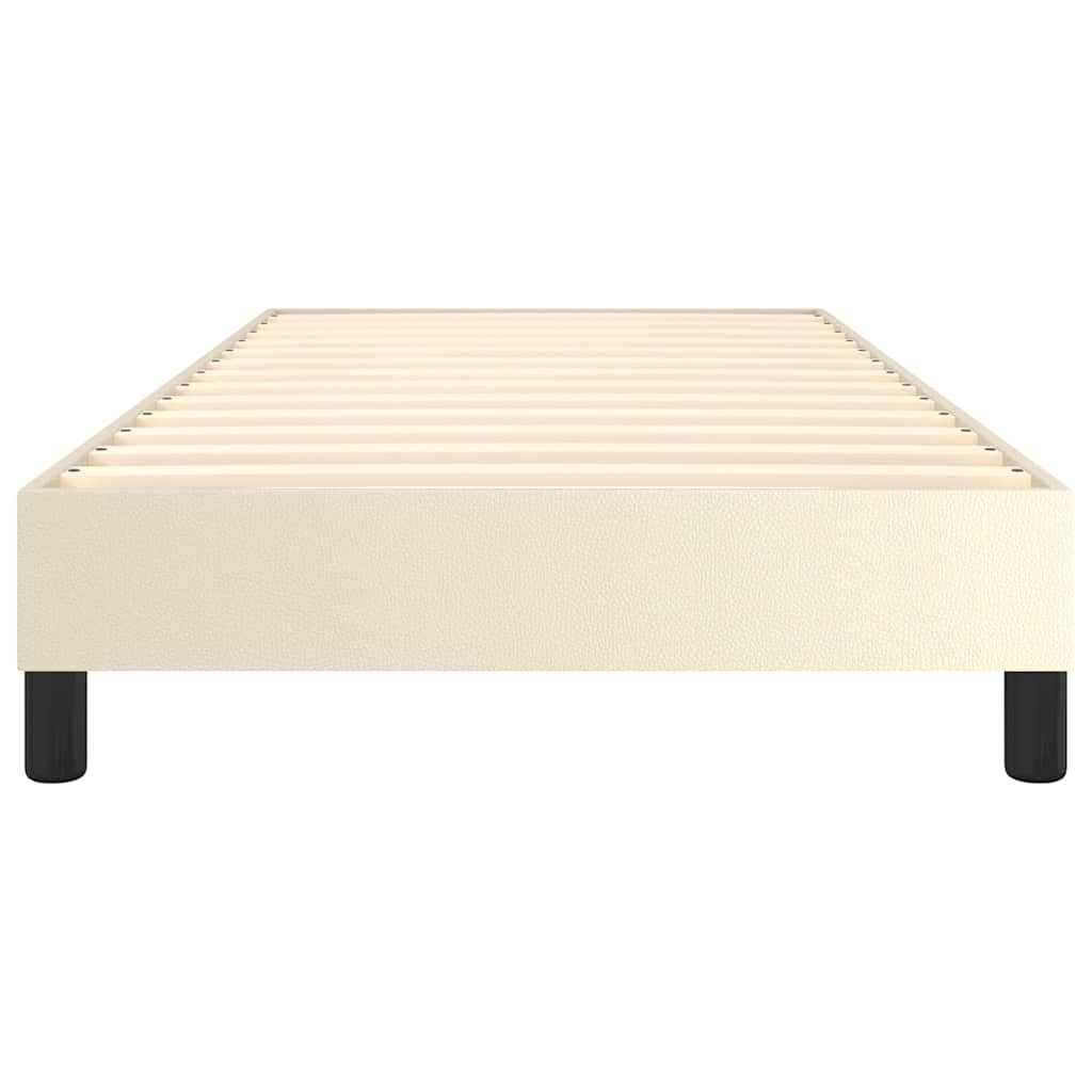 Struttura Letto a Rete a Molle Crema 90x190 cm in Similpelle