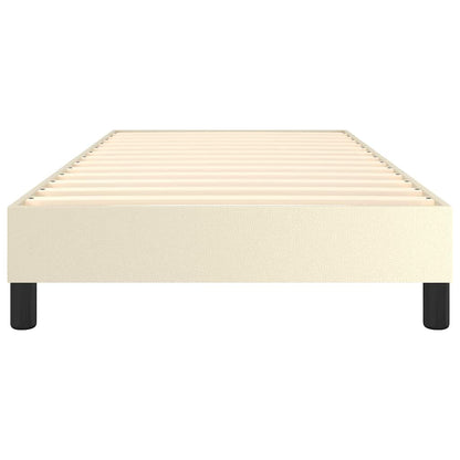 Struttura Letto a Rete a Molle Crema 90x190 cm in Similpelle