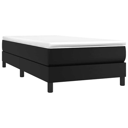 Struttura Letto a Rete a Molle Nero 90x200 cm in Similpelle