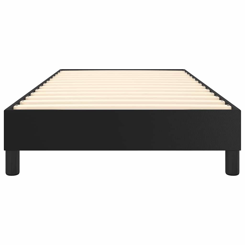 Struttura Letto a Rete a Molle Nero 90x200 cm in Similpelle