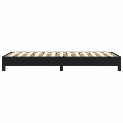 Struttura Letto a Rete a Molle Nero 90x200 cm in Similpelle