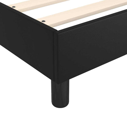Struttura Letto a Rete a Molle Nero 90x200 cm in Similpelle