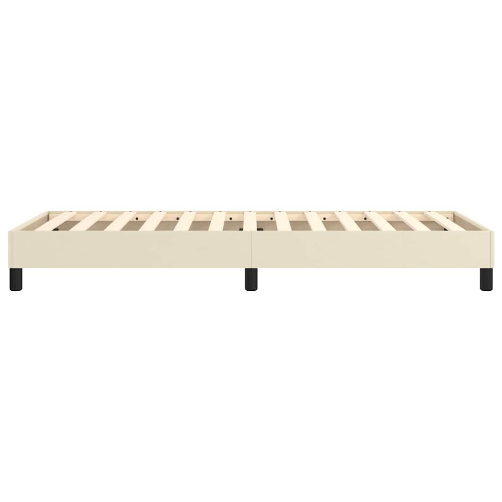Struttura Letto a Rete a Molle Crema 90x200 cm in Similpelle