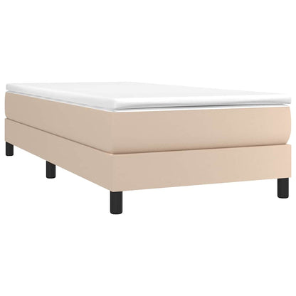 Struttura Letto a Rete a Molle Cappuccino 90x200 cm Similpelle