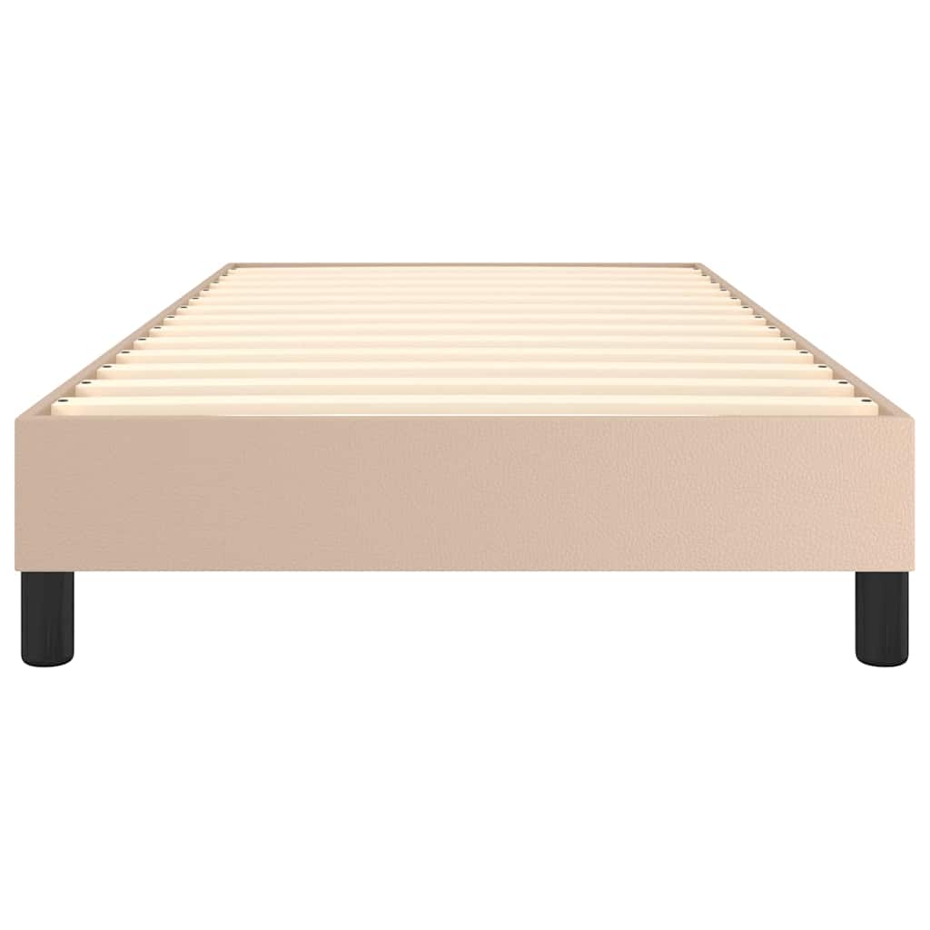 Struttura Letto a Rete a Molle Cappuccino 90x200 cm Similpelle