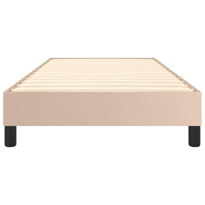 Struttura Letto a Rete a Molle Cappuccino 90x200 cm Similpelle