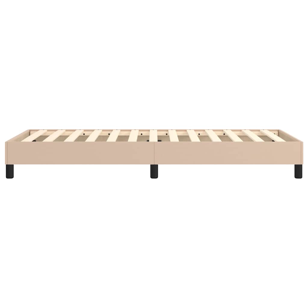 Struttura Letto a Rete a Molle Cappuccino 90x200 cm Similpelle