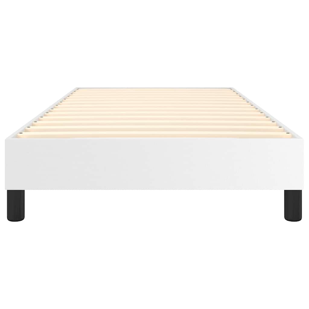 Struttura Letto a Rete a Molle Bianco 100x200 cm in Similpelle