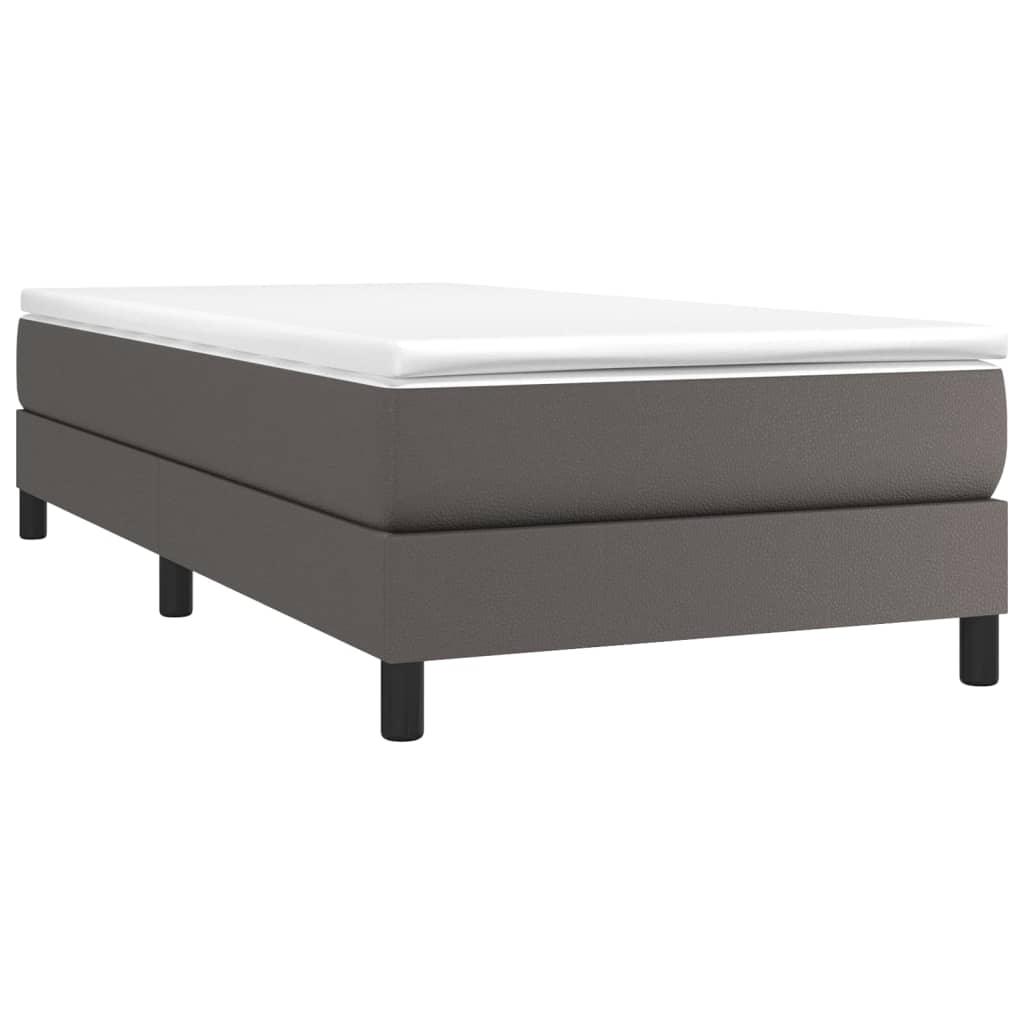 Struttura Letto a Rete a Molle Grigio 100x200 cm in Similpelle