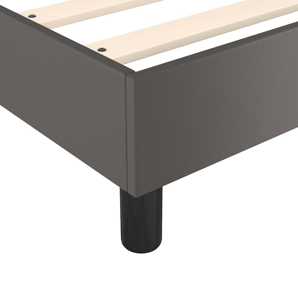 Struttura Letto a Rete a Molle Grigio 100x200 cm in Similpelle