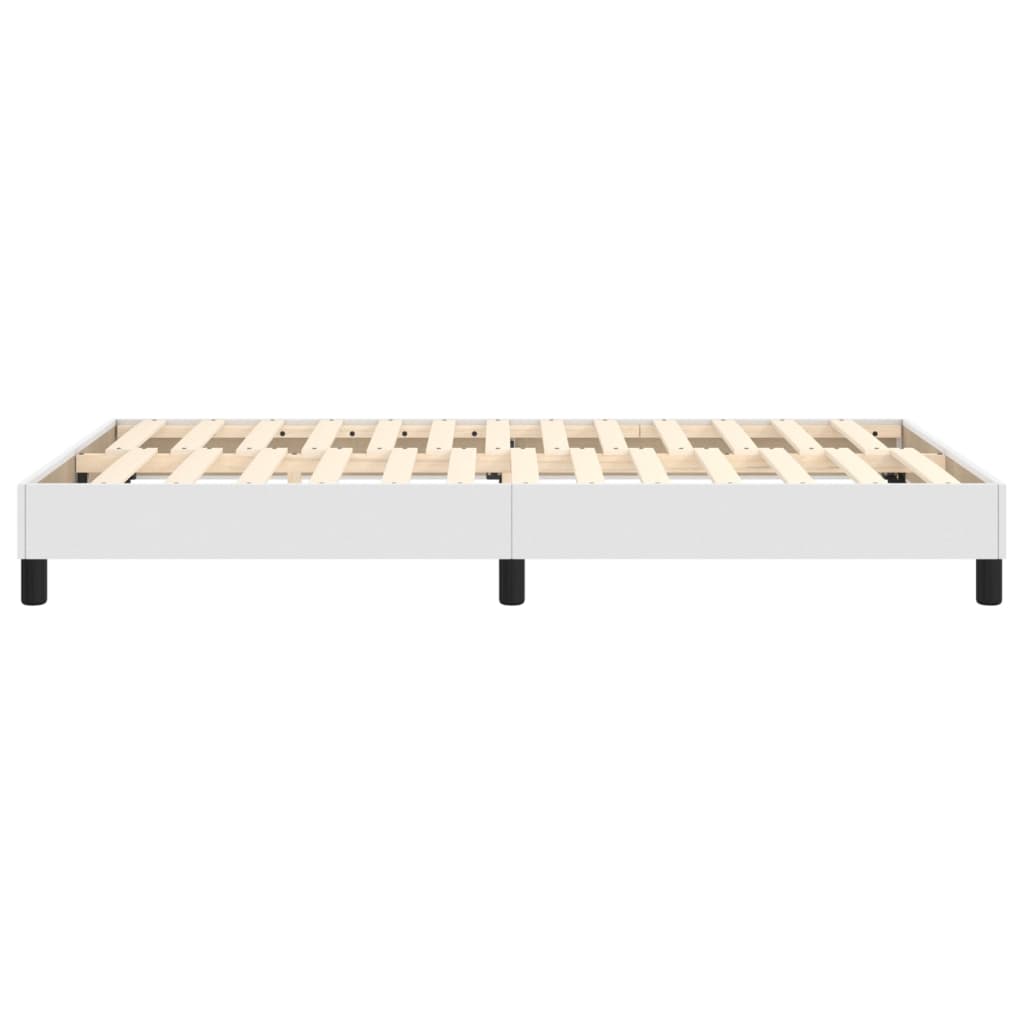 White bed frame 120x200 cm in imitation leather