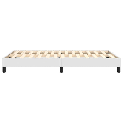 White bed frame 120x200 cm in imitation leather