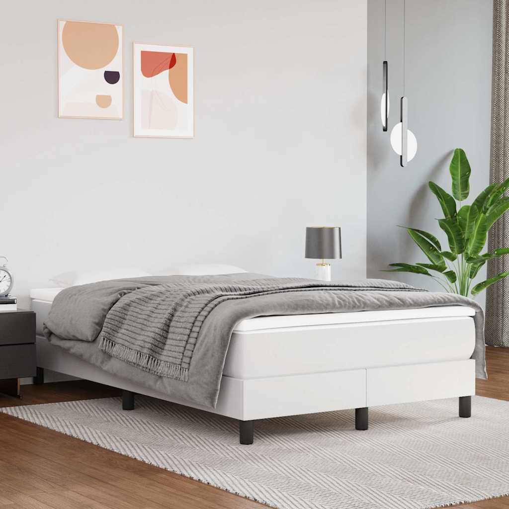 Struttura Letto a Rete a Molle Bianco 120x200 cm in Similpelle