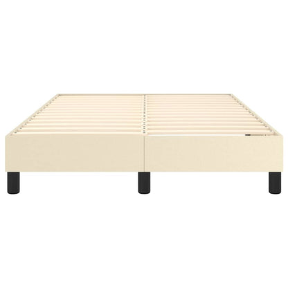 Struttura Letto a Rete a Molle Crema 120x200 cm in Similpelle