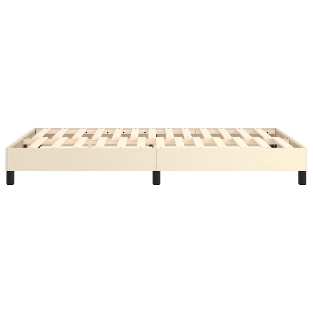 Struttura Letto a Rete a Molle Crema 120x200 cm in Similpelle