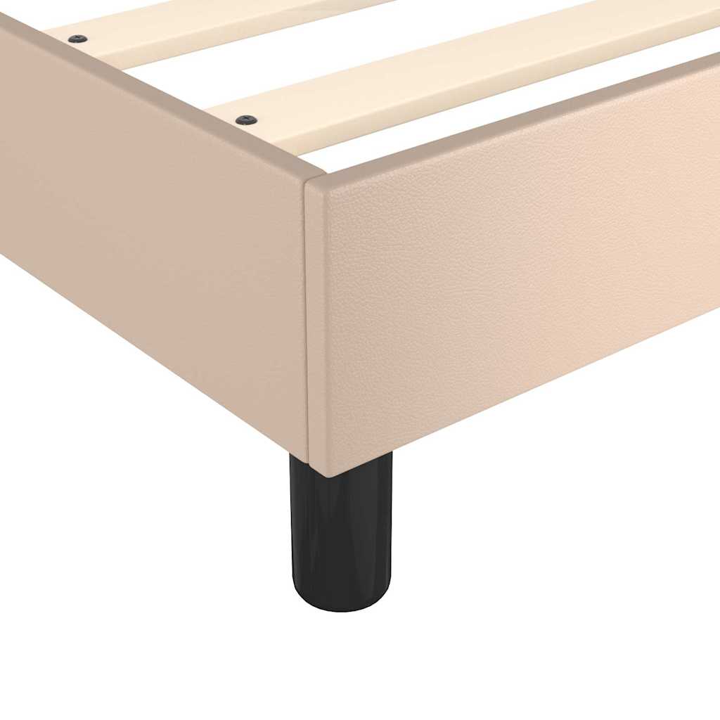 Struttura Letto a Rete a Molle Cappuccino 120x200 cm Similpelle