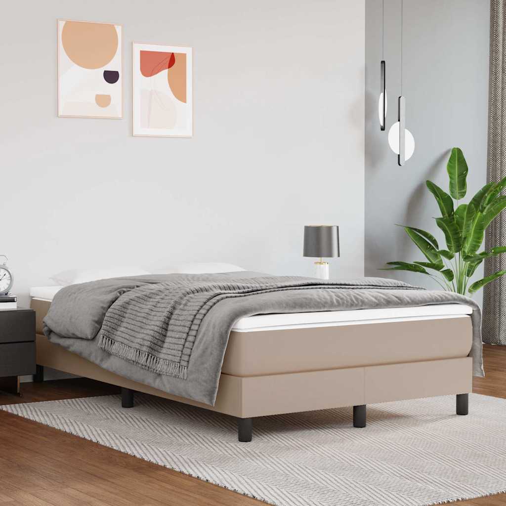 Struttura Letto a Rete a Molle Cappuccino 120x200 cm Similpelle