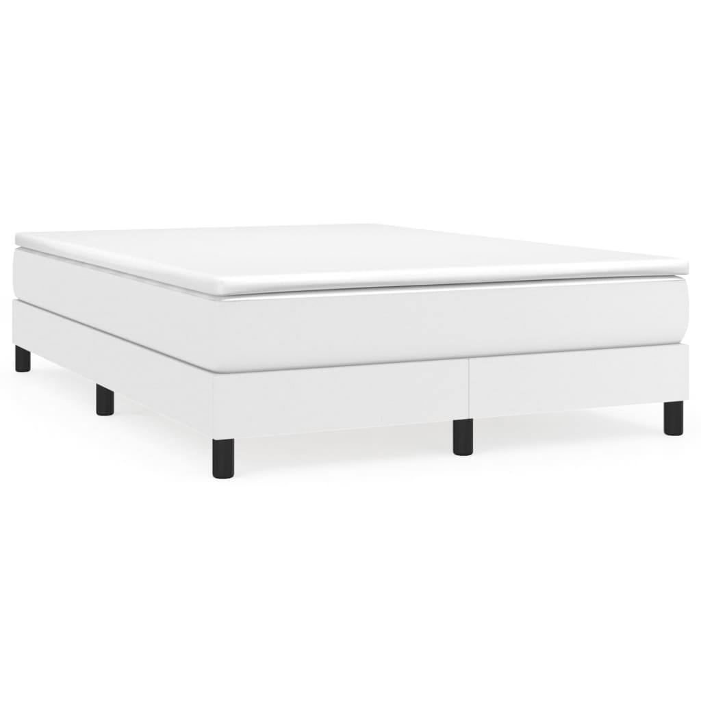 Struttura Letto a Rete a Molle Bianco 140x190 cm in Similpelle | homemem39