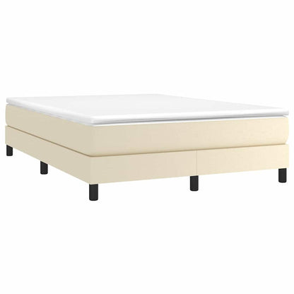 Struttura Letto a Rete a Molle Crema 140x190 cm in Similpelle