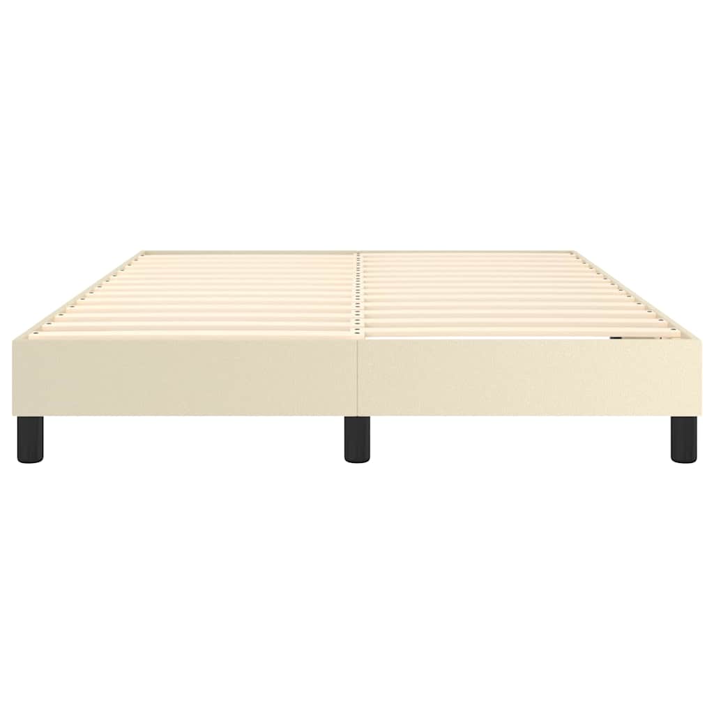 Struttura Letto a Rete a Molle Crema 140x190 cm in Similpelle