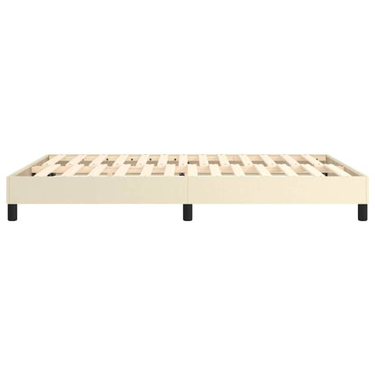 Struttura Letto a Rete a Molle Crema 140x190 cm in Similpelle