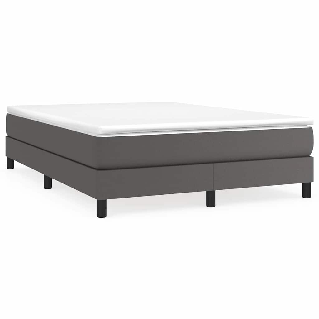 Struttura Letto a Rete a Molle Grigio 140x190 cm in Similpelle