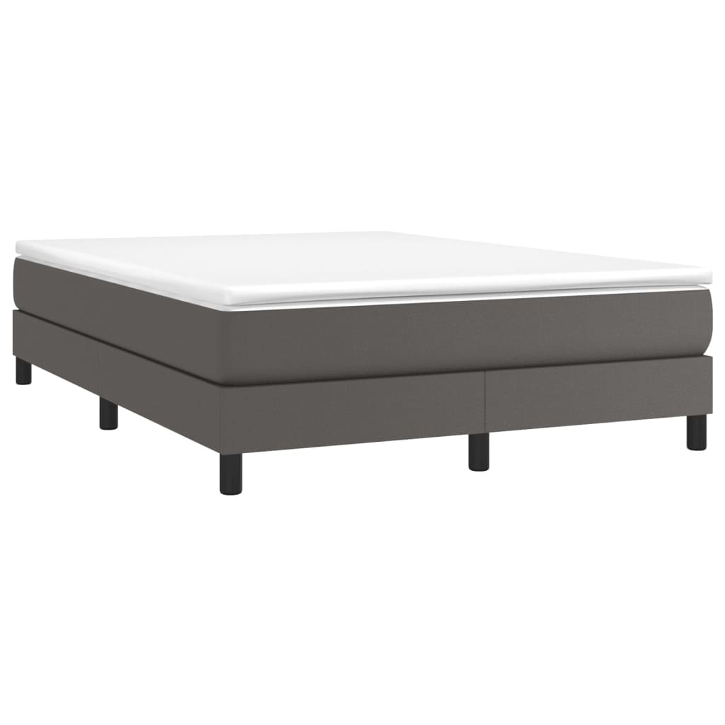 Struttura Letto a Rete a Molle Grigio 140x190 cm in Similpelle | homemem39