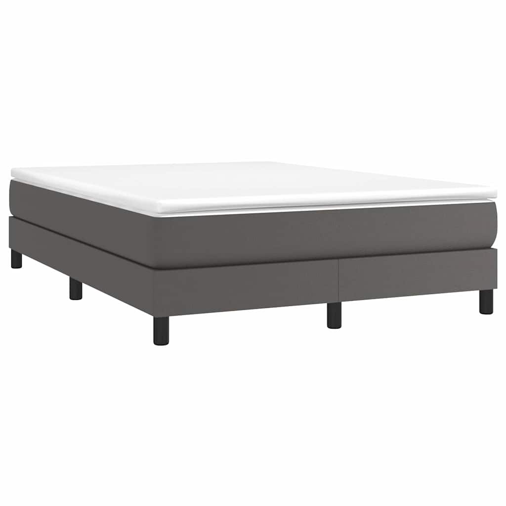Struttura Letto a Rete a Molle Grigio 140x190 cm in Similpelle