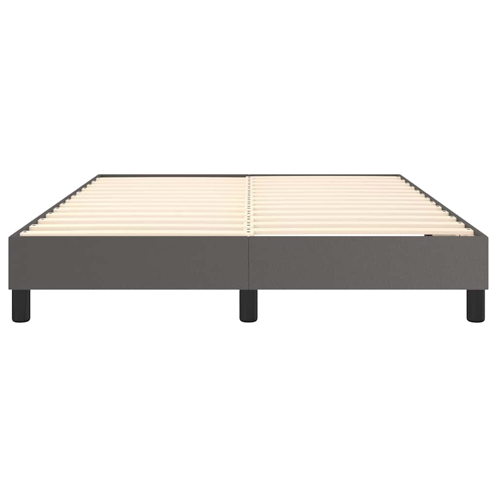 Struttura Letto a Rete a Molle Grigio 140x190 cm in Similpelle