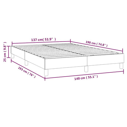 Struttura Letto a Rete a Molle Grigio 140x190 cm in Similpelle