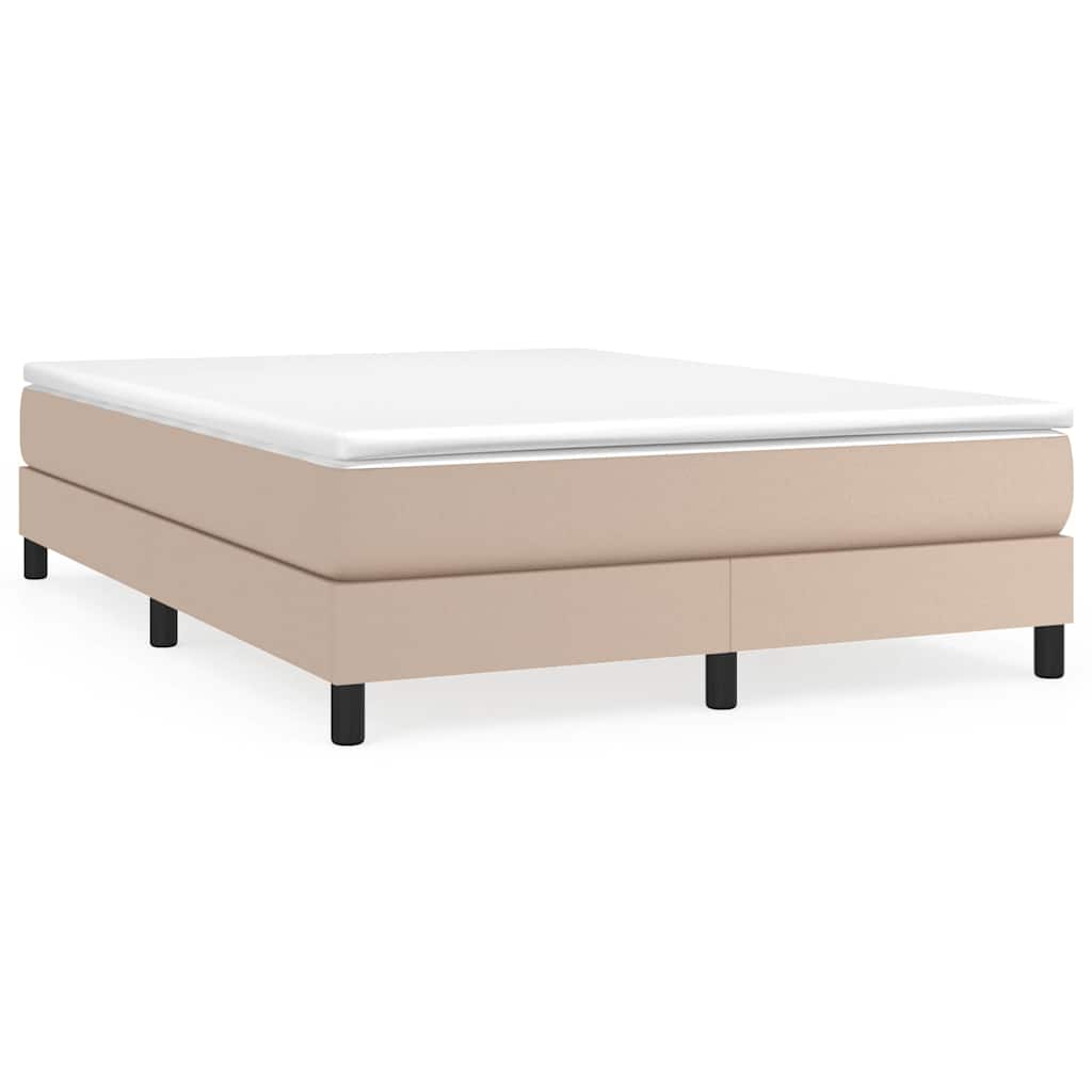 Struttura Letto a Rete a Molle Cappuccino 140x190 cm Similpelle