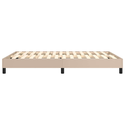 Struttura Letto a Rete a Molle Cappuccino 140x190 cm Similpelle