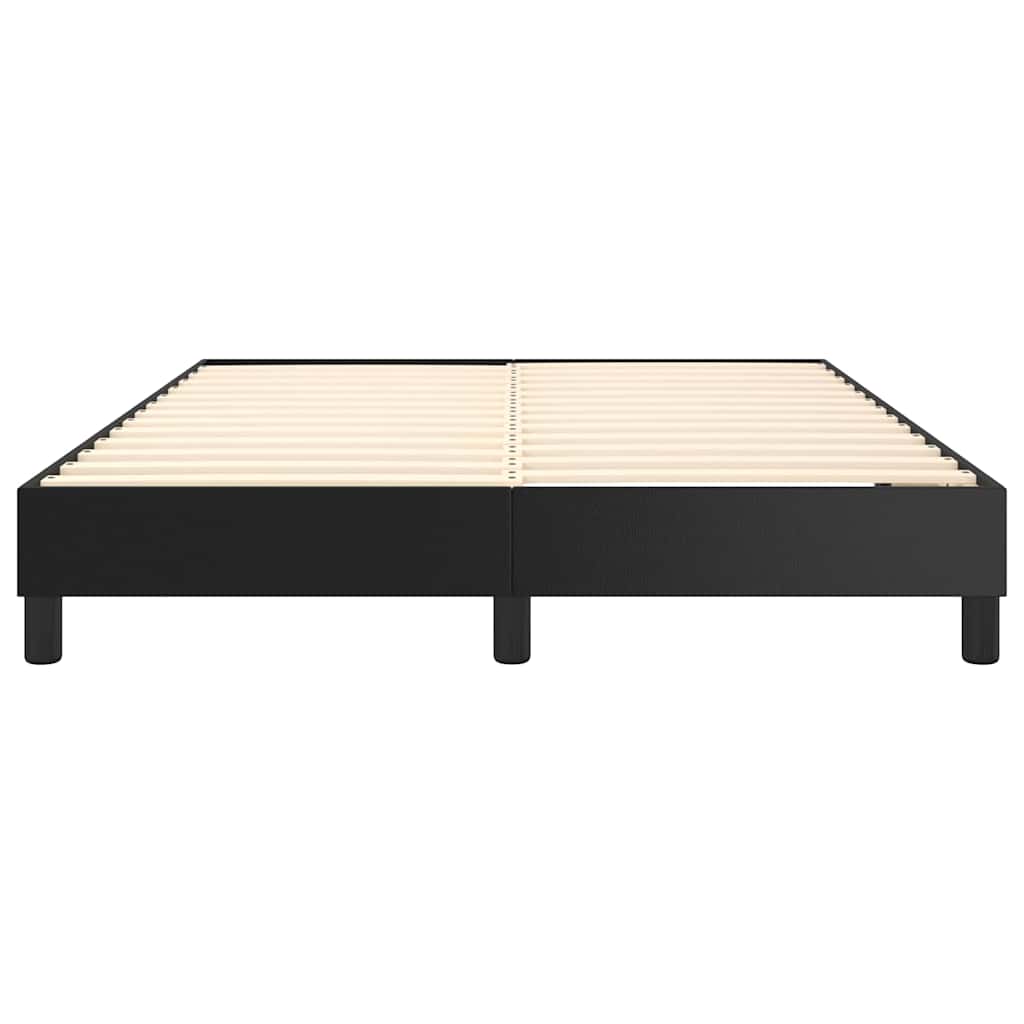 Struttura Letto a Rete a Molle Nero 140x200 cm in Similpelle