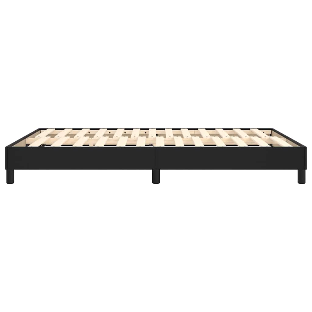 Struttura Letto a Rete a Molle Nero 140x200 cm in Similpelle