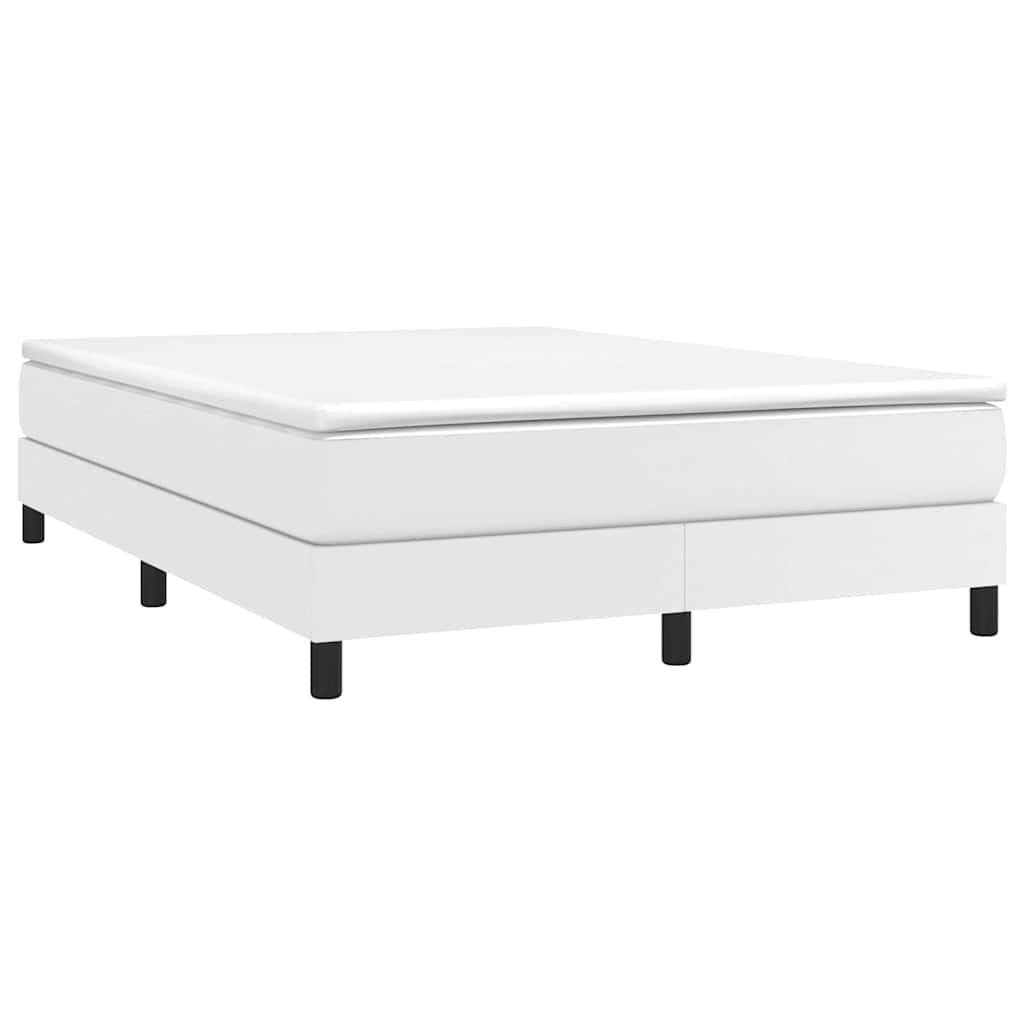 Struttura Letto a Rete a Molle Bianco 140x200 cm in Similpelle