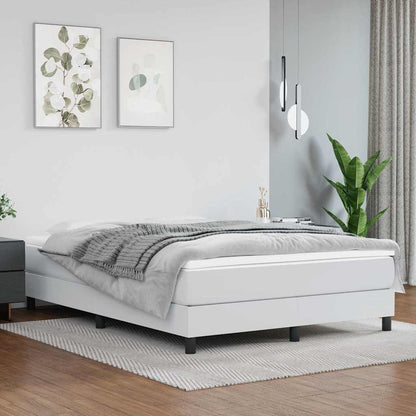 Struttura Letto a Rete a Molle Bianco 140x200 cm in Similpelle