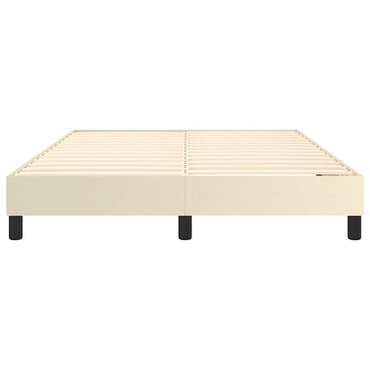 Struttura Letto a Rete a Molle Crema 140x200 cm in Similpelle