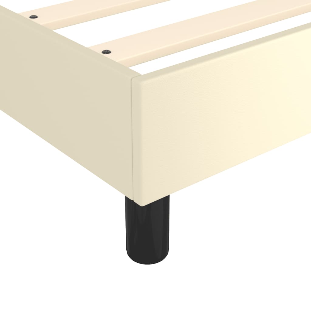 Struttura Letto a Rete a Molle Crema 140x200 cm in Similpelle | homemem39