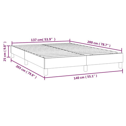Struttura Letto a Rete a Molle Crema 140x200 cm in Similpelle