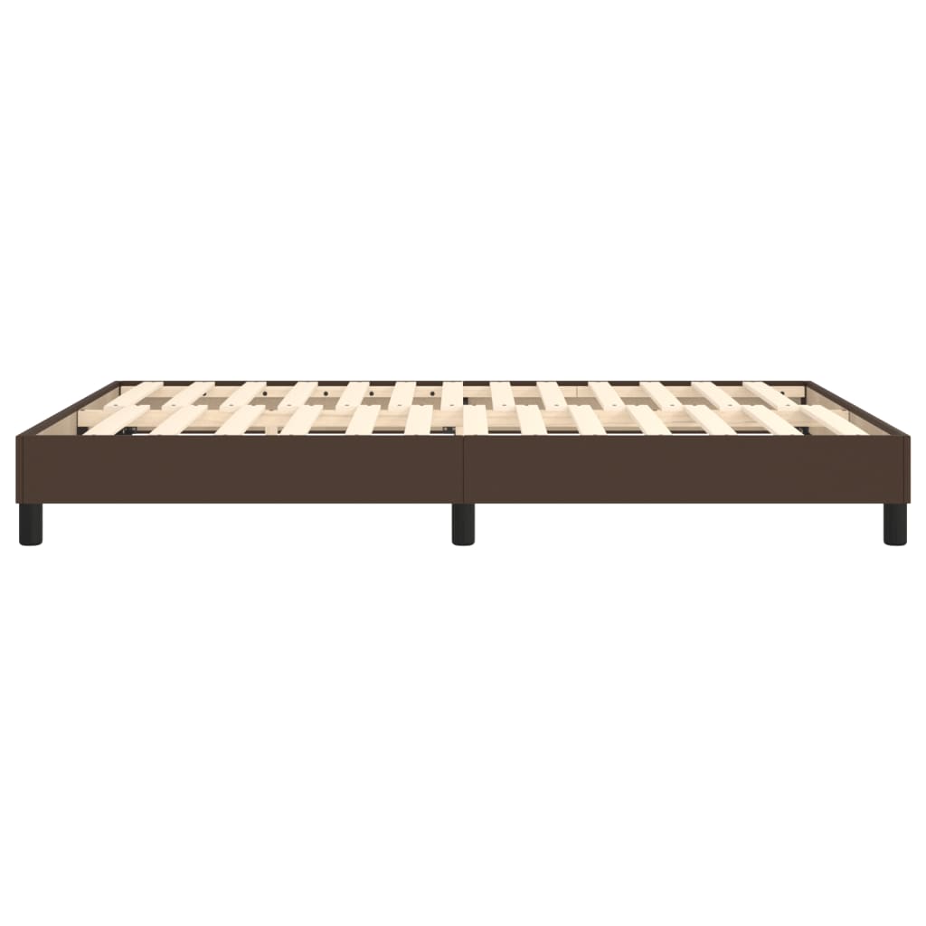 Struttura Letto a Rete a Molle Marrone 140x200 cm in Similpelle | homemem39
