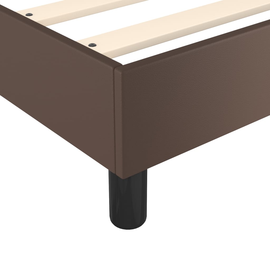 Struttura Letto a Rete a Molle Marrone 140x200 cm in Similpelle | homemem39