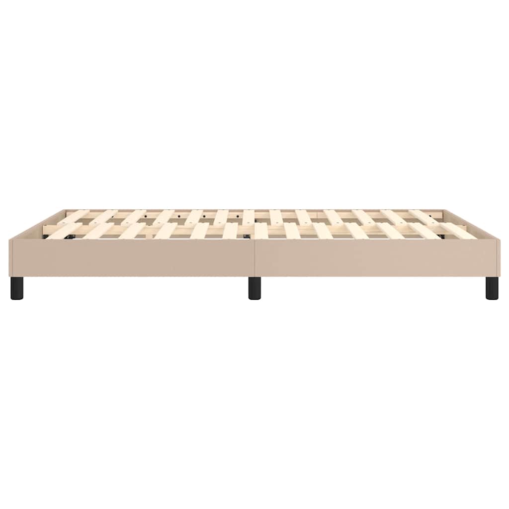Struttura Letto a Rete a Molle Cappuccino 140x200 cm Similpelle