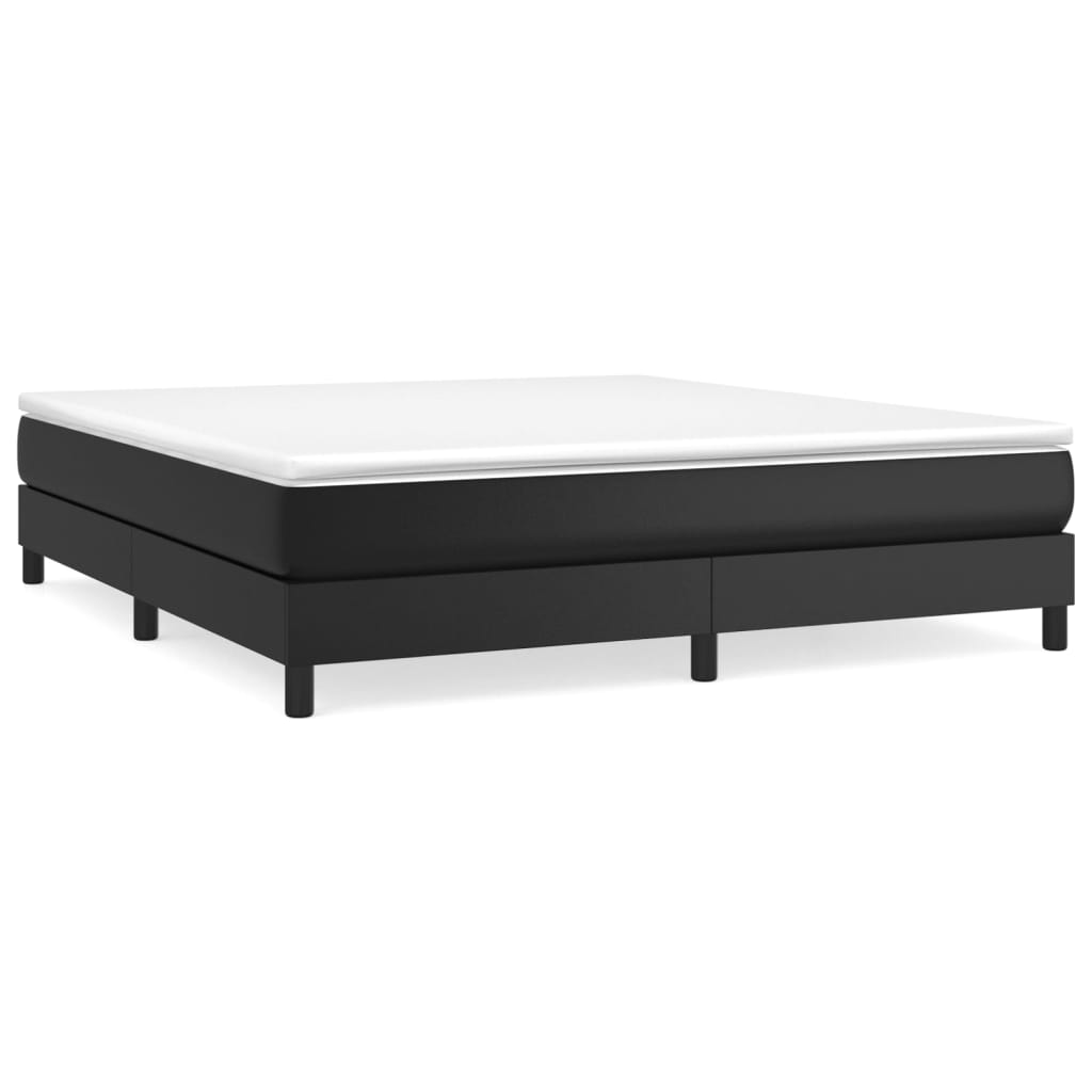 Struttura Letto a Rete a Molle Nero 160x200 cm in Similpelle | homemem39