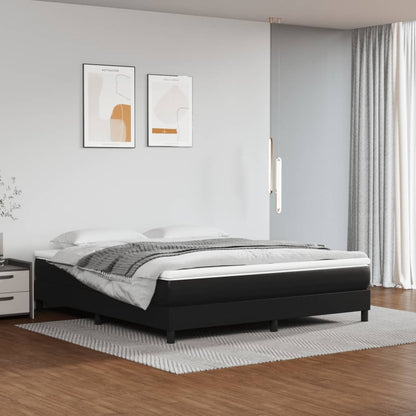 Struttura Letto a Rete a Molle Nero 160x200 cm in Similpelle | homemem39